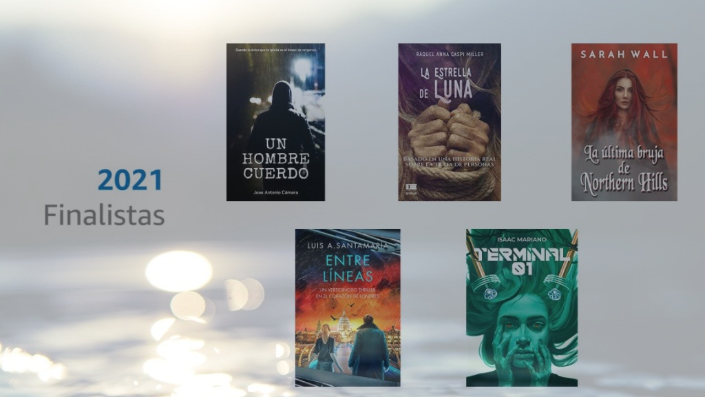 Portadas de los finalistas del Premio Literario 2021
